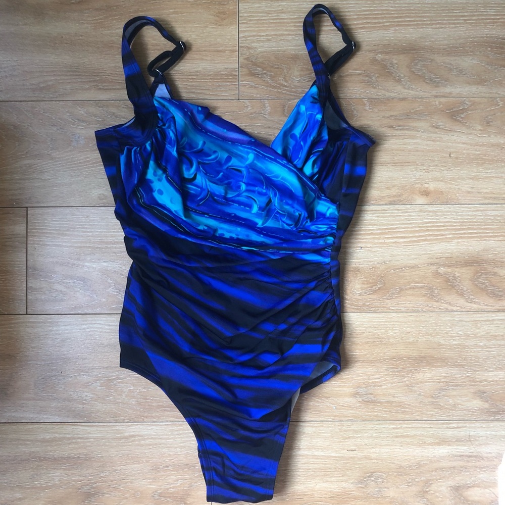 Blue “wrap style top” Miraclesuit by Kirkland 12